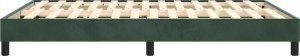 vidaXL Rama łóżka, ciemnozielona, 140x200 cm, tapicerowana aksamitem 6