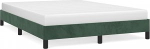 vidaXL Rama łóżka, ciemnozielona, 140x200 cm, tapicerowana aksamitem 2