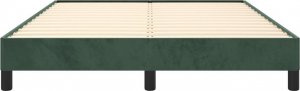 vidaXL Rama łóżka, ciemnozielona, 140x200 cm, tapicerowana aksamitem 5