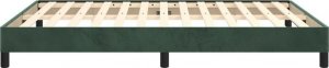 vidaXL Rama łóżka, ciemnozielona, 140x200 cm, tapicerowana aksamitem 6