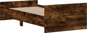 vidaXL Rama łóżka, przydymiony dąb, 90x190 cm, materiał drewnopochodny 6