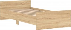 vidaXL Rama łóżka, dąb sonoma, 100x200 cm, materiał drewnopochodny 3