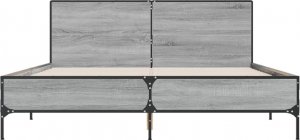 vidaXL vidaXL Rama łóżka, szary dąb sonoma, 160x200 cm 4