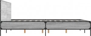 vidaXL vidaXL Rama łóżka, szary dąb sonoma, 160x200 cm 5