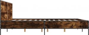 vidaXL vidaXL Rama łóżka, przydymiony dąb, 200x200 cm 5