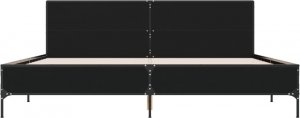 vidaXL vidaXL Rama łóżka, czarna, 180x200 cm, materiał drewnopochodny i metal 4