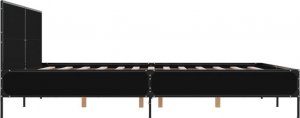 vidaXL vidaXL Rama łóżka, czarna, 180x200 cm, materiał drewnopochodny i metal 5
