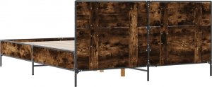 vidaXL vidaXL Rama łóżka, przydymiony dąb, 140x190 cm 6
