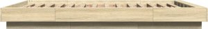 vidaXL vidaXL Rama łóżka z LED, dąb sonoma, 120x200 cm 6