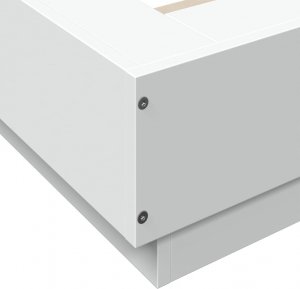 vidaXL vidaXL Rama łóżka z LED, biała, 120x190 cm, materiał drewnopochodny 8