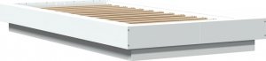 vidaXL vidaXL Rama łóżka z LED, biała, 75x190 cm, materiał drewnopochodny 2