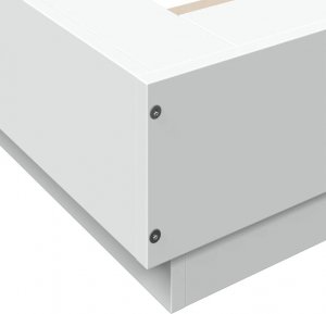 vidaXL vidaXL Rama łóżka z LED, biała, 75x190 cm, materiał drewnopochodny 8