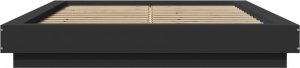 vidaXL vidaXL Rama łóżka z LED, czarna, 120x200 cm, materiał drewnopochodny 5