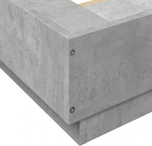 vidaXL vidaXL Rama łóżka z LED, szarość betonu, 120x190 cm 10