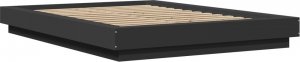 vidaXL vidaXL Rama łóżka z LED, czarna, 120x190 cm, materiał drewnopochodny 2