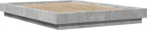 vidaXL vidaXL Rama łóżka z LED, szarość betonu, 120x200 cm 2