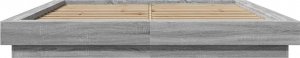 vidaXL vidaXL Rama łóżka z LED, szary dąb sonoma, 160x200 cm 5
