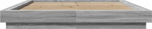 vidaXL vidaXL Rama łóżka z LED, szary dąb sonoma, 150x200 cm 5