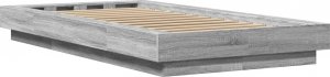 vidaXL vidaXL Rama łóżka z LED, szary dąb sonoma, 90x200 cm 7