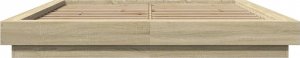vidaXL vidaXL Rama łóżka z LED, dąb sonoma, 160x200 cm 5