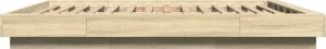 vidaXL vidaXL Rama łóżka z LED, dąb sonoma, 160x200 cm 6