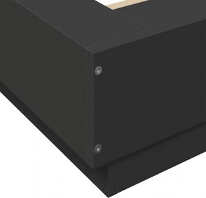vidaXL vidaXL Rama łóżka z LED, czarna, 150x200 cm, materiał drewnopochodny 10