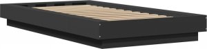vidaXL vidaXL Rama łóżka z LED, czarna, 90x200 cm, materiał drewnopochodny 7