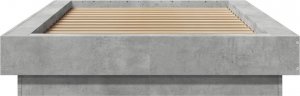vidaXL vidaXL Rama łóżka z LED, szarość betonu, 90x200 cm 5