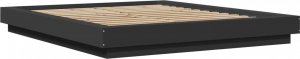 vidaXL vidaXL Rama łóżka z LED, czarna, 160x200 cm, materiał drewnopochodny 2