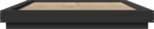 vidaXL vidaXL Rama łóżka z LED, czarna, 160x200 cm, materiał drewnopochodny 5
