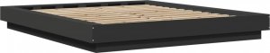 vidaXL vidaXL Rama łóżka z LED, czarna, 160x200 cm, materiał drewnopochodny 7