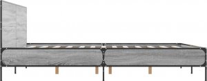 vidaXL vidaXL Rama łóżka, szary dąb sonoma, 140x200 cm 5