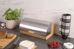 Chlebak Zeller Bambusowy chlebak z metalową pokrywą, ZELLER 7