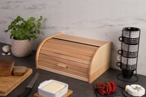 Chlebak Zeller Drewniany chlebak, pojemnik na pieczywo, 40x28x18cm, ZELLER 2