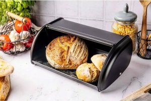 Chlebak KingHoff CHLEBAK STALOWY 44CM MATOWY CZARNY KINGHOFF KH-1834 2