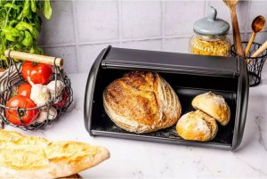 Chlebak KingHoff CHLEBAK STALOWY 44CM MATOWY CZARNY KINGHOFF KH-1834 4