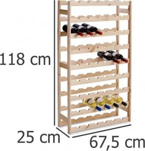 Zeller Drewniany stojak na wino - aż 54 butelki, ZELLER 3