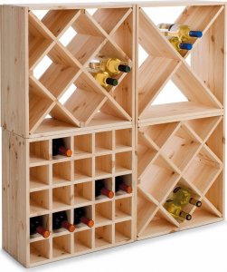 Zeller Drewniany stojak na wino, 24 butelek, ZELLER 2