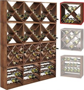 Kesper Stojak na wino wykonany z drewna sosnowego 5