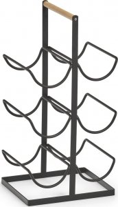 Zeller Stojak na wino metalowy, 6-ramienny, 46 cm, kolor czarny, ZELLER 1