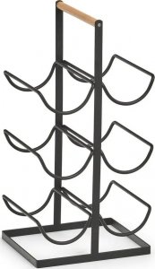 Zeller Stojak na wino metalowy, 6-ramienny, 46 cm, kolor czarny, ZELLER 3