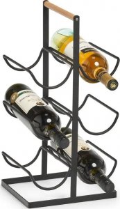 Zeller Stojak na wino metalowy, 6-ramienny, 46 cm, kolor czarny, ZELLER 4