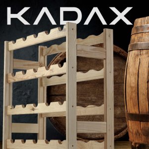 Kadax KADAX Stojak Regał Na Wino 20 Butelek Drewniany 6
