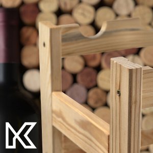 Kadax KADAX Stojak Regał Na Wino 20 Butelek Drewniany 7