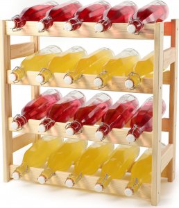 Kadax KADAX Stojak Regał Na Wino 20 Butelek Drewniany 9