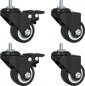 vidaXL Donica z trejażem i kółkami, czarna, lite drewno jodłowe 8