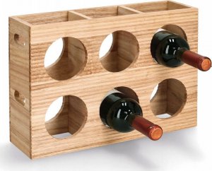 Zeller Stojak na 6 butelek, drewno, 38 x 11,6 x 27 cm 2