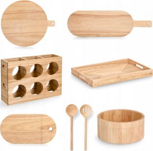 Zeller Stojak na 6 butelek, drewno, 38 x 11,6 x 27 cm 5