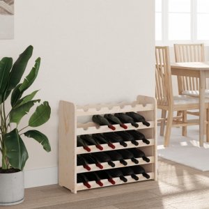 vidaXL vidaXL Stojak na wino, 67,5x25x60 cm, lite drewno sosnowe 3