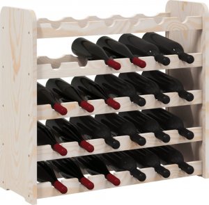 vidaXL vidaXL Stojak na wino, 67,5x25x60 cm, lite drewno sosnowe 4